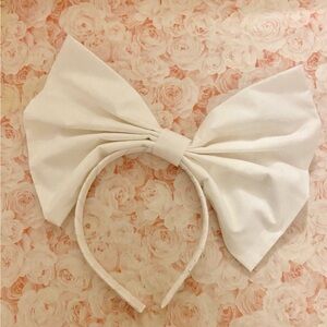 Elegant White Bow Headband